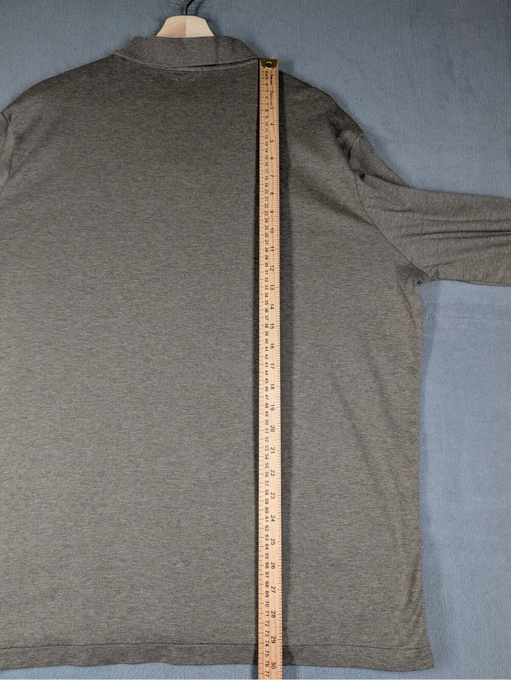 Polo Ralph Lauren Mens XL Gray Long Sleeve Pony Rugby Polo Shirt Classic Cotton